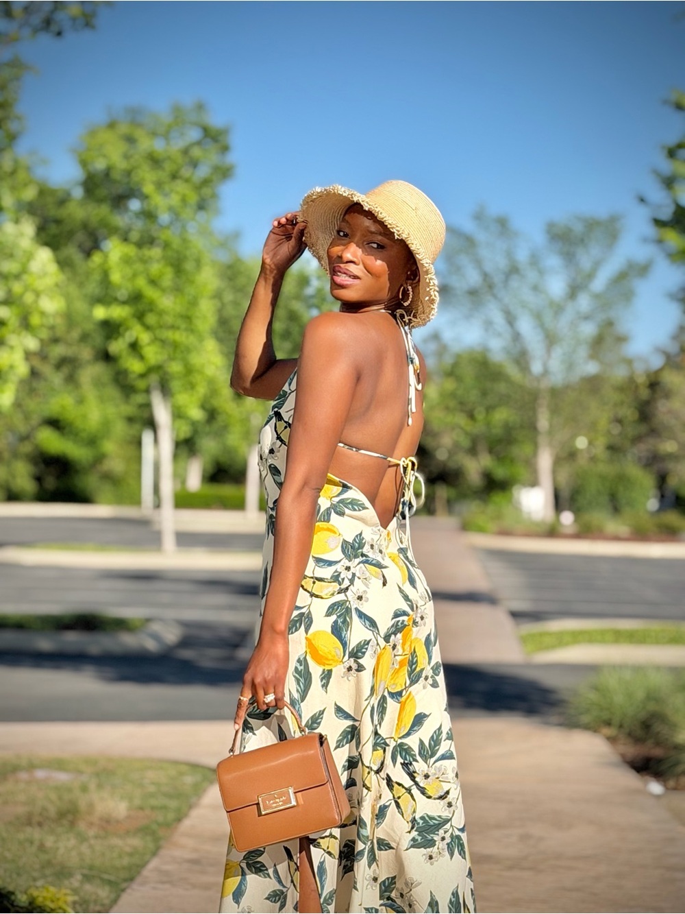 Lemonade Halter Neck- Open back Maxi dress